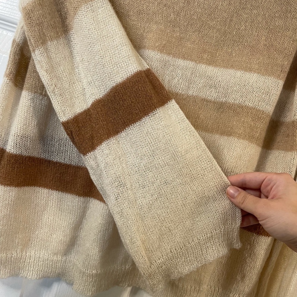 Goodnight Macaroon Neutral Striped Sweater, One size, Fits a size XS-M - Picture 6 of 6